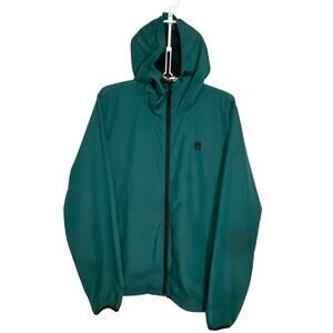 Billabong  A/DIV Emerald Windbreaker Green Jacket Hoodie Zip Up Mens Size L USED